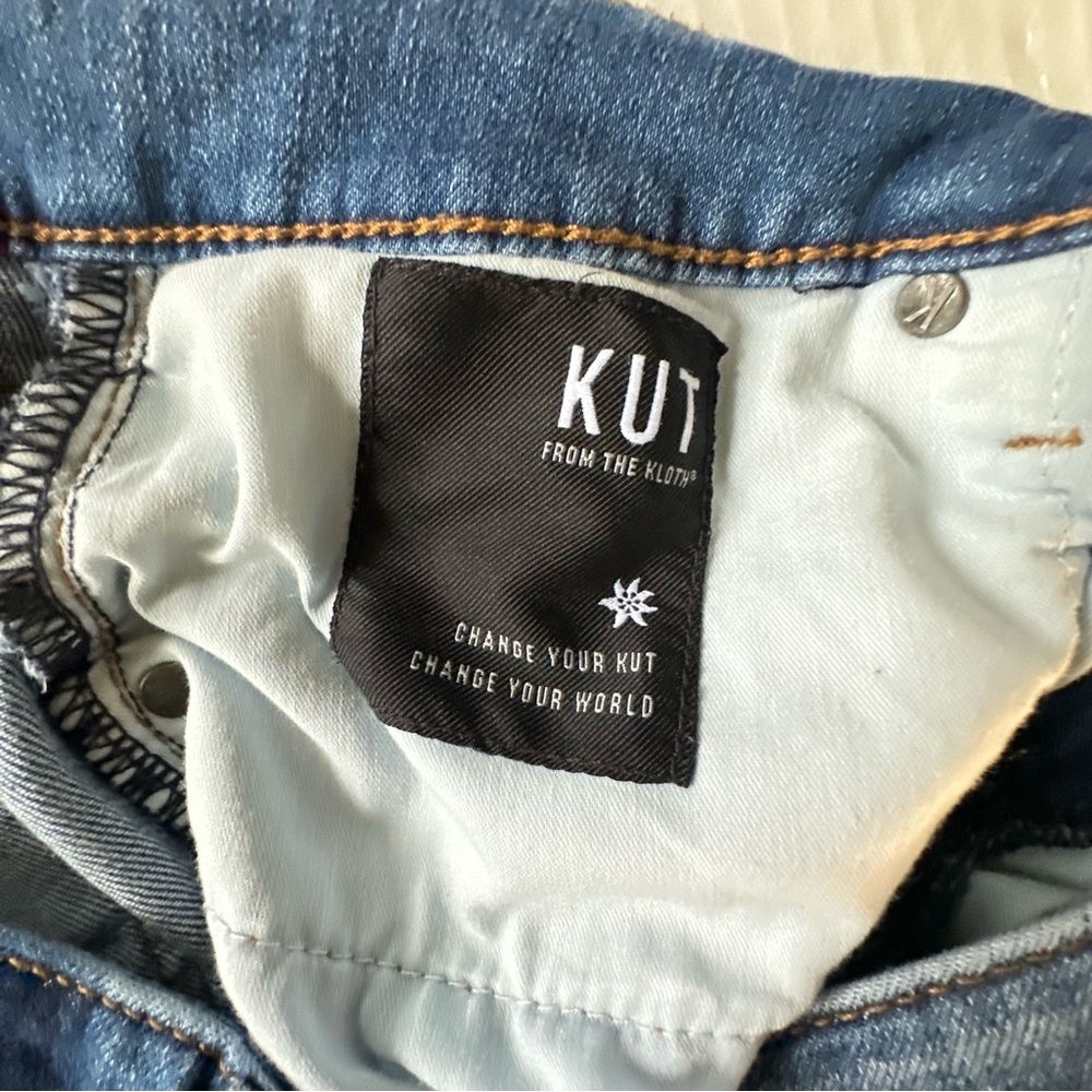 Kut From The Kloth Elizabeth Straight Crop Jeans Womens 14 Blue High Rise Fab Ab - Picture 4 of 9